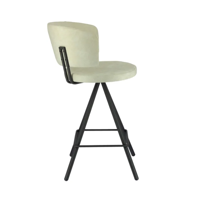 Perfecta Prélude Tabouret snack en tissu et pieds métal* Tabouret Snack (assise +/- 65 Cm)|Tabouret De Bar (assise +/- 80 Cm)