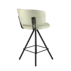 Perfecta Prélude Tabouret snack en tissu et pieds métal* Tabouret Snack (assise +/- 65 Cm)|Tabouret De Bar (assise +/- 80 Cm)