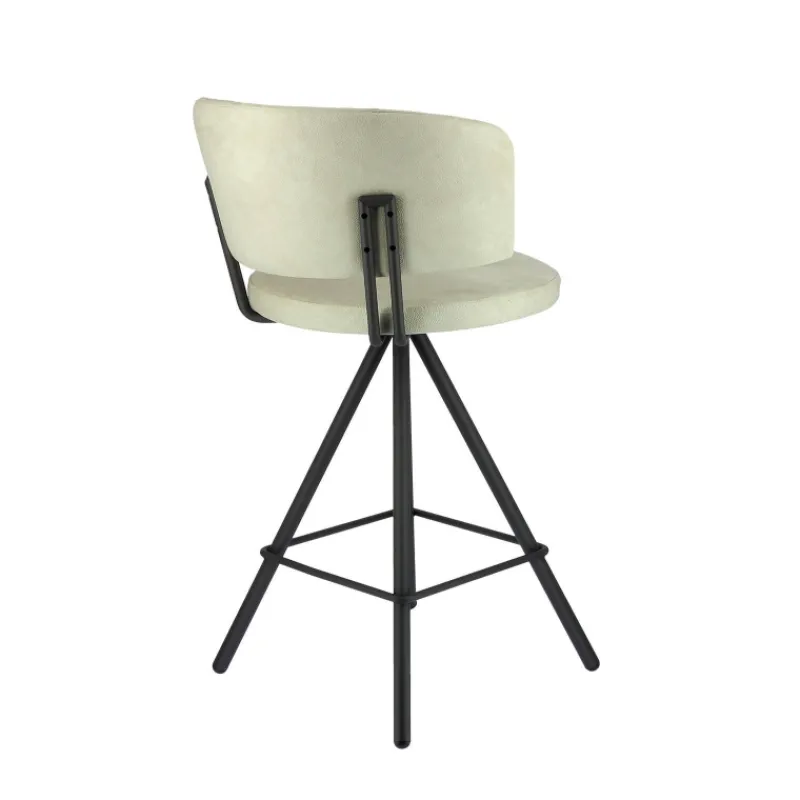 Perfecta Prélude Tabouret snack en tissu et pieds métal* Tabouret Snack (assise +/- 65 Cm)|Tabouret De Bar (assise +/- 80 Cm)