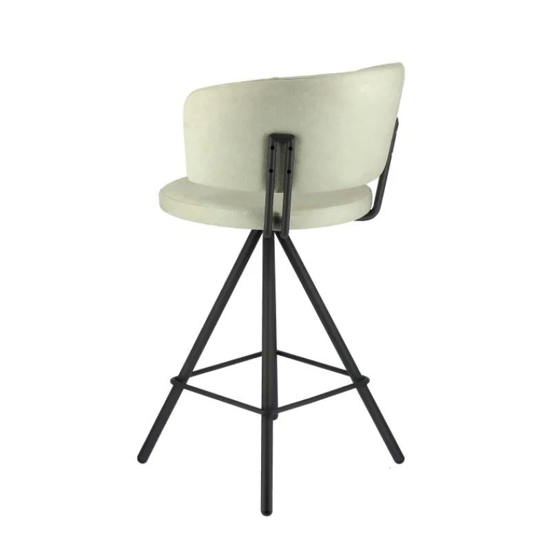Perfecta Prélude Tabouret snack en tissu et pieds métal* Tabouret Snack (assise +/- 65 Cm)|Tabouret De Bar (assise +/- 80 Cm)