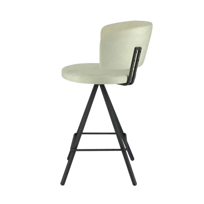 Perfecta Prélude Tabouret snack en tissu et pieds métal* Tabouret Snack (assise +/- 65 Cm)|Tabouret De Bar (assise +/- 80 Cm)
