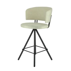Perfecta Prélude Tabouret snack en tissu et pieds métal* Tabouret Snack (assise +/- 65 Cm)|Tabouret De Bar (assise +/- 80 Cm)