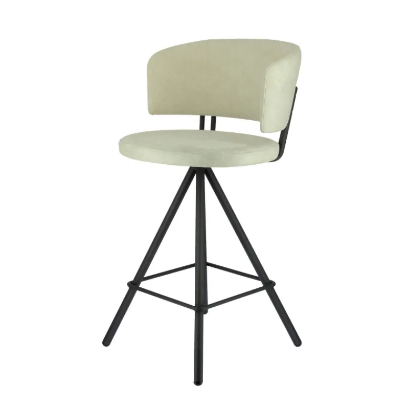 Perfecta Prélude Tabouret snack en tissu et pieds métal* Tabouret Snack (assise +/- 65 Cm)|Tabouret De Bar (assise +/- 80 Cm)