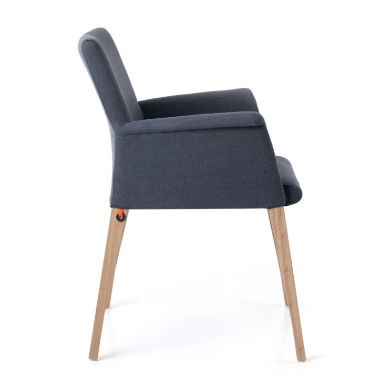 Mobitec Pure classic ® Fauteuil cocooning en tissu avec pieds en bois* Chaise De Salle à Manger|Chaise Salon