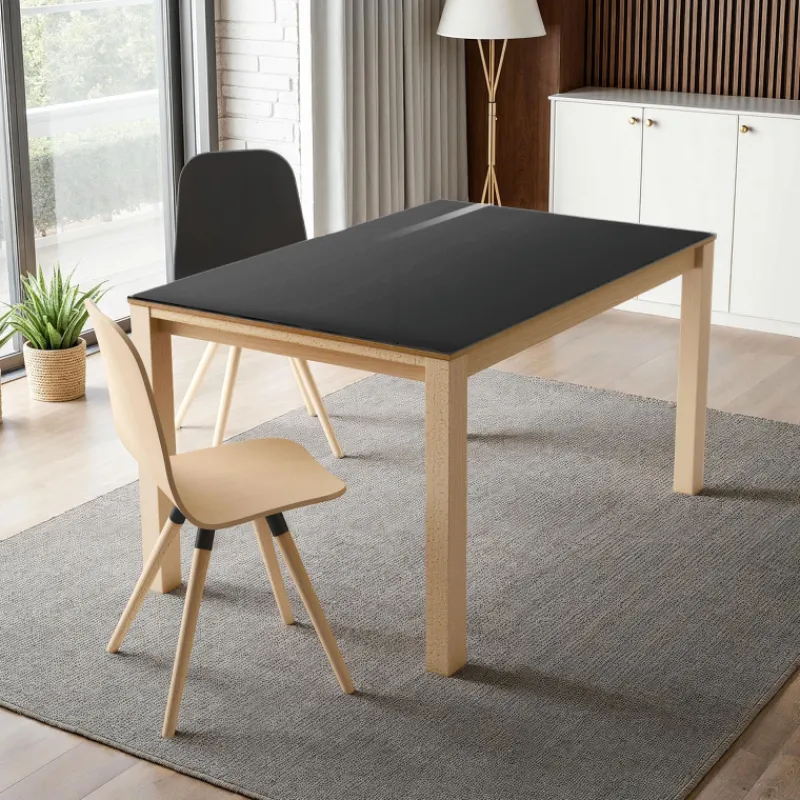 Cancio Quadra Table moderne en verre extensible* Table De Salle à Manger