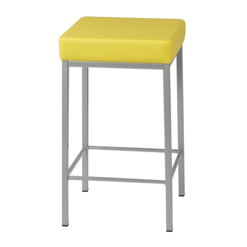 Perfecta Quadra Tabouret snack en simili et métal sans dossier* Tabouret Snack (assise +/- 65 Cm)|Tabouret De Bar (assise +/- 80 Cm)