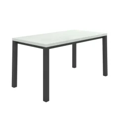 Perfecta Qube Table snack rectangulaire intemporelle en stratifié avec pieds en métal* Table De Cuisine|Table De Salle à Manger