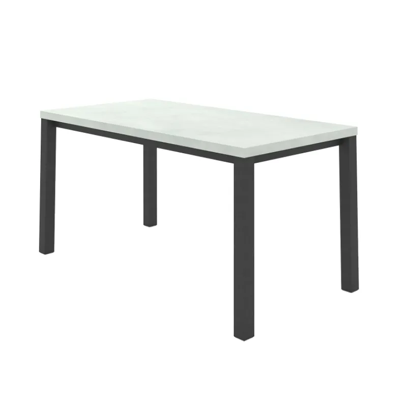 Perfecta Qube Table snack rectangulaire intemporelle en stratifié avec pieds en métal* Table De Cuisine|Table De Salle à Manger