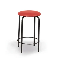 Carrier Rebecca Tabouret haut sans dossier avec pieds en métal fabriqué en France* Tabouret Snack (assise +/- 65 Cm)|Tabouret De Bar (assise +/- 80 Cm)