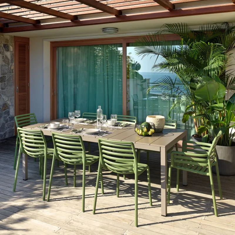 Rio Table de jardin extensible en polypropylène DurelTop et aluminium* Table De Jardin
