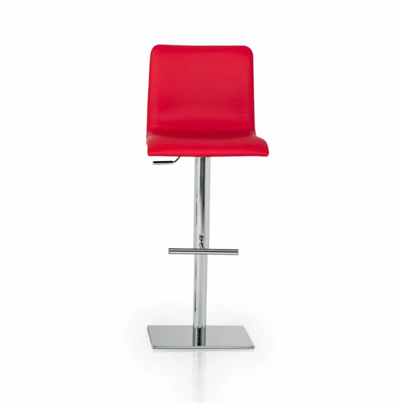 Peressini Rio Tabouret réglable en hauteur en synthétique et métal chromé* Tabouret Réglable En Hauteur|Tabouret Snack (assise +/- 65 Cm)