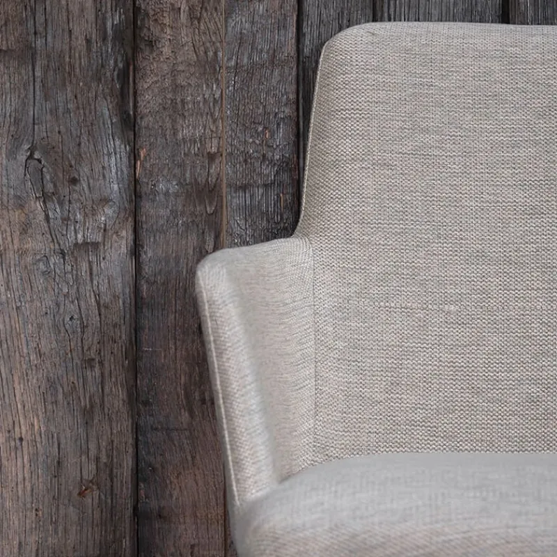 Mobitec Rob C02 ® Fauteuil de salle à manger cocooning en tissu et pieds bois* Chaise De Salle à Manger|Chaise Salon