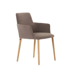 Mobitec Rob C02 ® Fauteuil de salle à manger cocooning en tissu et pieds bois* Chaise De Salle à Manger|Chaise Salon