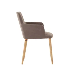 Mobitec Rob C02 ® Fauteuil de salle à manger cocooning en tissu et pieds bois* Chaise De Salle à Manger|Chaise Salon