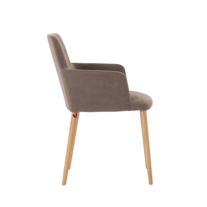 Mobitec Rob C02 ® Fauteuil de salle à manger cocooning en tissu et pieds bois* Chaise De Salle à Manger|Chaise Salon