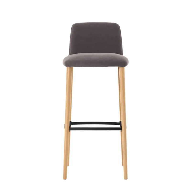 Mobitec Rob C06 ® Tabouret de bar en tissu et pieds bois massif* Tabouret De Bar (assise +/- 80 Cm)