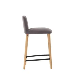Mobitec Rob C05 ® Tabouret snack en tissu et bois massif* Tabouret Snack (assise +/- 65 Cm)|Tabouret De Bar (assise +/- 80 Cm)
