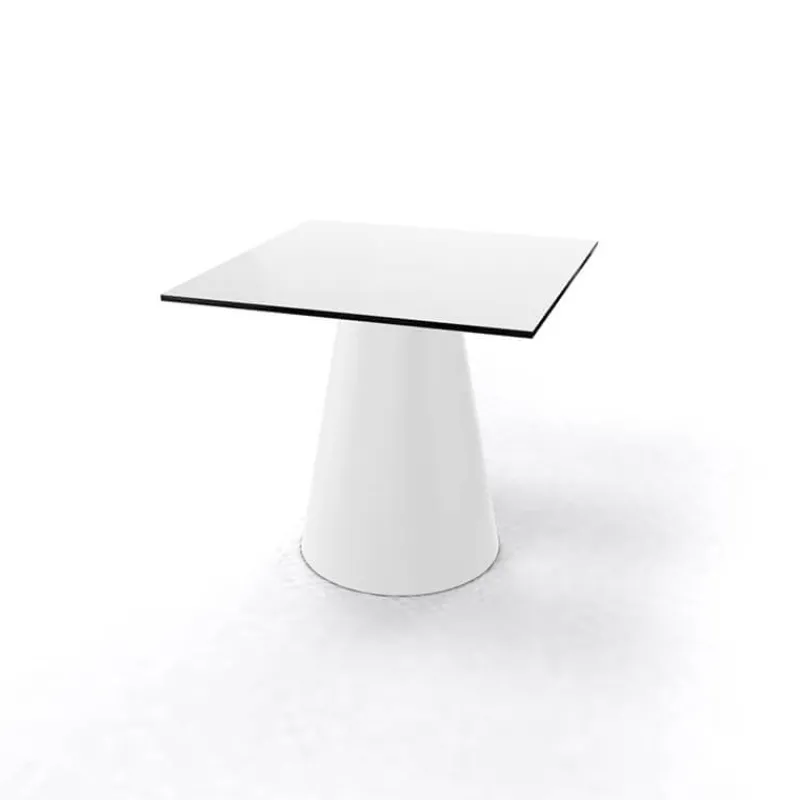Roller H55 Table d'appoint carrée design italien à pied central* Table De Salon|Table Pour Petit Espace