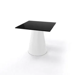 Roller H55 Table d'appoint carrée design italien à pied central* Table De Salon|Table Pour Petit Espace