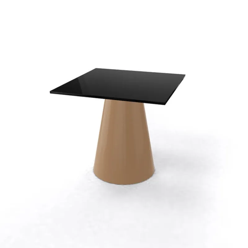 Roller H55 Table d'appoint carrée design italien à pied central* Table De Salon|Table Pour Petit Espace
