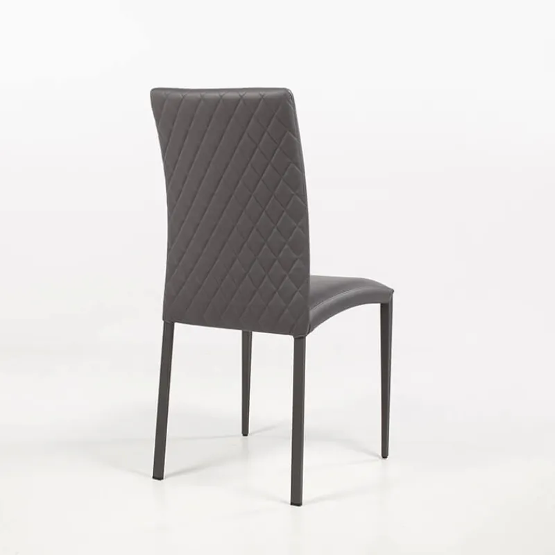 Peressini Roma Chaise contemporaine italienne dos matelassé* Chaise De Cuisine|Chaise De Salle à Manger