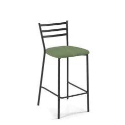 Perfecta Romy Tabouret snack en tissu et dossier en métal* Tabouret Snack (assise +/- 65 Cm)|Tabouret De Bar (assise +/- 80 Cm)