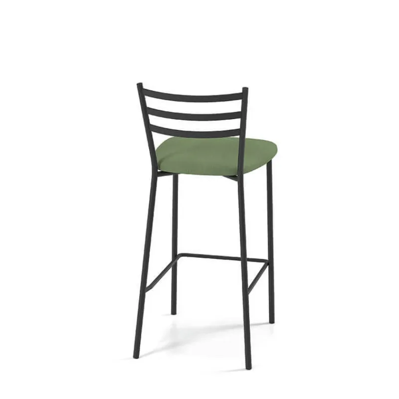 Perfecta Romy Tabouret snack en tissu et dossier en métal* Tabouret Snack (assise +/- 65 Cm)|Tabouret De Bar (assise +/- 80 Cm)