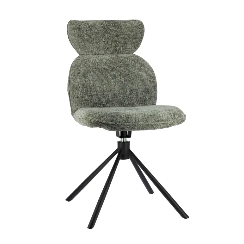 RosaChaise pivotante en tissu avec pieds en métal* Chaise De Salle à Manger|Chaise Salon