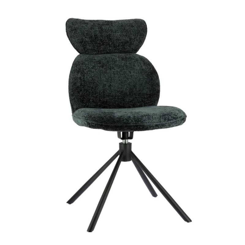 RosaChaise pivotante en tissu avec pieds en métal* Chaise De Salle à Manger|Chaise Salon