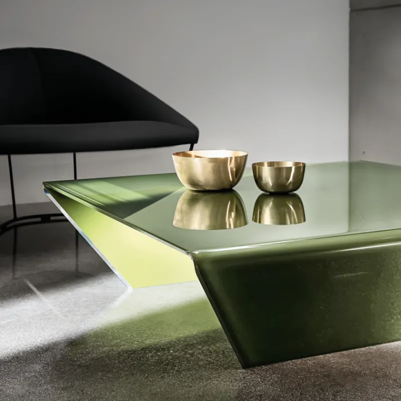 Sovet Italia Rubino Sovet® Table basse design rectangulaire ou carrée en verre* Table De Salon