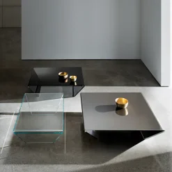 Sovet Italia Rubino Sovet® Table basse design rectangulaire ou carrée en verre* Table De Salon