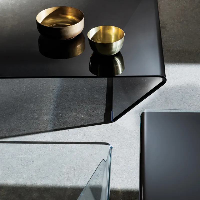 Sovet Italia Rubino Sovet® Table basse design rectangulaire ou carrée en verre* Table De Salon