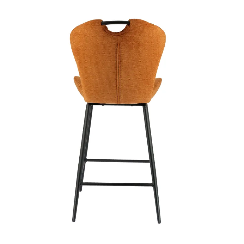 SachaTabouret snack en tissu pivotant avec poignée et pieds en métal* Tabouret Snack (assise +/- 65 Cm)|Tabouret De Bar (assise +/- 80 Cm)