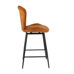 SachaTabouret snack en tissu pivotant avec poignée et pieds en métal* Tabouret Snack (assise +/- 65 Cm)|Tabouret De Bar (assise +/- 80 Cm)