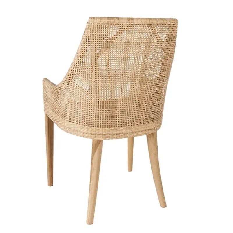 Kok SaigonFauteuil de table en rotin naturel* Chaise De Cuisine|Chaise De Salle à Manger