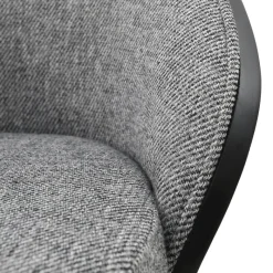 SandroTabouret snack bimatière en tissu avec dossier bois et pieds en métal* Tabouret Snack (assise +/- 65 Cm)|Tabouret De Bar (assise +/- 80 Cm)