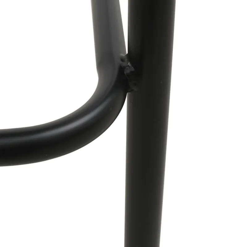 SandroTabouret snack bimatière en tissu avec dossier bois et pieds en métal* Tabouret Snack (assise +/- 65 Cm)|Tabouret De Bar (assise +/- 80 Cm)