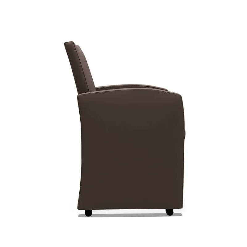 Sessio Sarah Fauteuil de table rembourré en synthétique avec roulettes* Chaise De Cuisine|Chaise De Salle à Manger