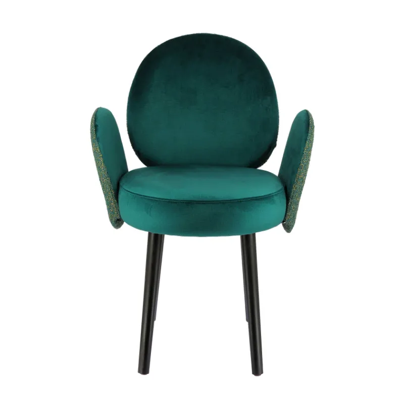 Sessio Severus Fauteuil cosy bicolore en tissu et pieds bois* Chaise De Salle à Manger|Chaise Salon