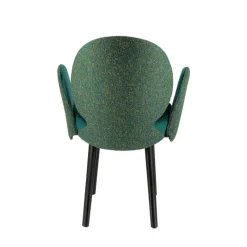Sessio Severus Fauteuil cosy bicolore en tissu et pieds bois* Chaise De Salle à Manger|Chaise Salon