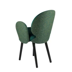 Sessio Severus Fauteuil cosy bicolore en tissu et pieds bois* Chaise De Salle à Manger|Chaise Salon
