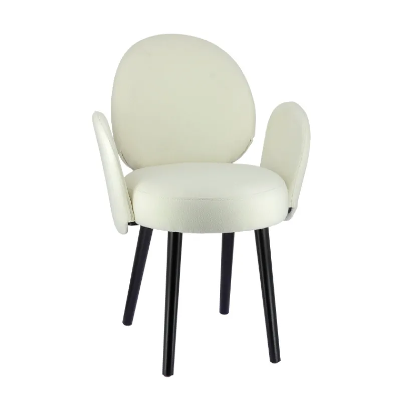 Sessio Severus Fauteuil cosy en tissu avec pieds bois* Chaise De Salle à Manger|Chaise Salon