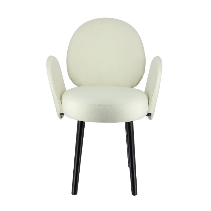 Sessio Severus Fauteuil cosy en tissu avec pieds bois* Chaise De Salle à Manger|Chaise Salon