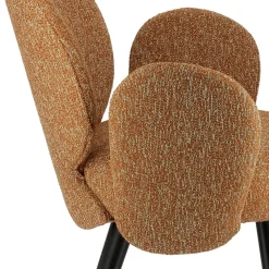 Sessio Severus Fauteuil cosy en tissu avec pieds bois* Chaise De Salle à Manger|Chaise Salon