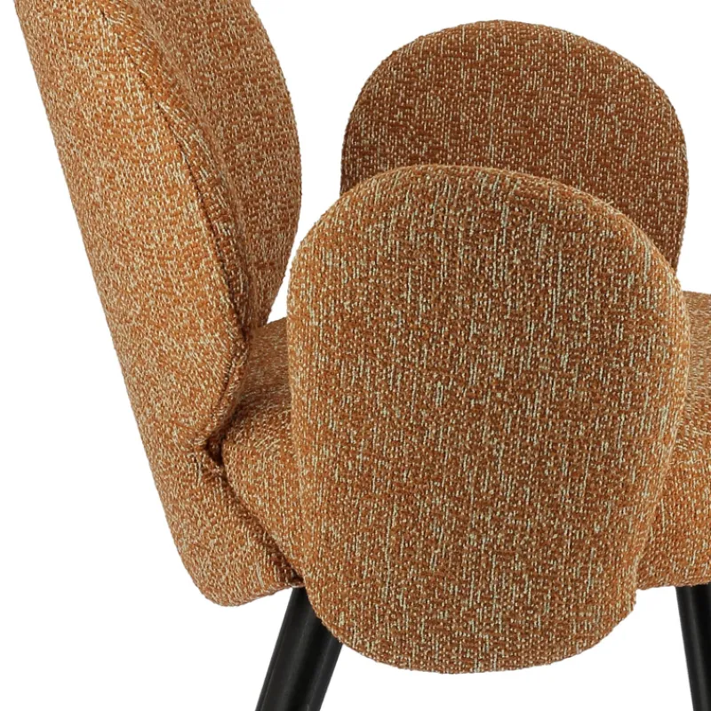 Sessio Severus Fauteuil cosy en tissu avec pieds bois* Chaise De Salle à Manger|Chaise Salon