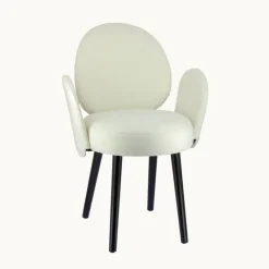 Sessio Severus Fauteuil cosy en tissu avec pieds bois* Chaise De Salle à Manger|Chaise Salon