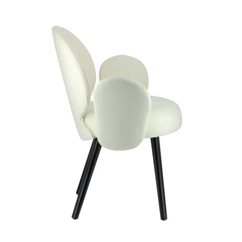 Sessio Severus Fauteuil cosy en tissu avec pieds bois* Chaise De Salle à Manger|Chaise Salon