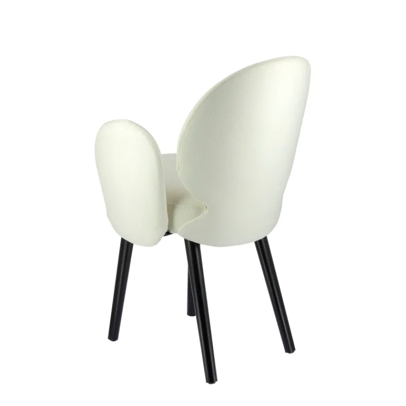 Sessio Severus Fauteuil cosy en tissu avec pieds bois* Chaise De Salle à Manger|Chaise Salon