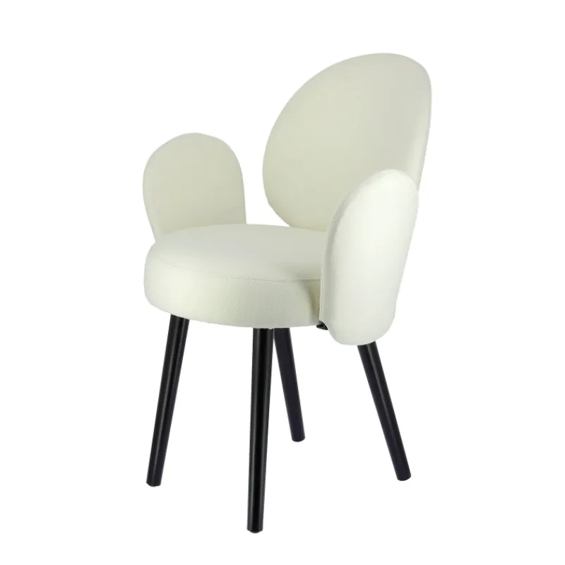 Sessio Severus Fauteuil cosy en tissu avec pieds bois* Chaise De Salle à Manger|Chaise Salon