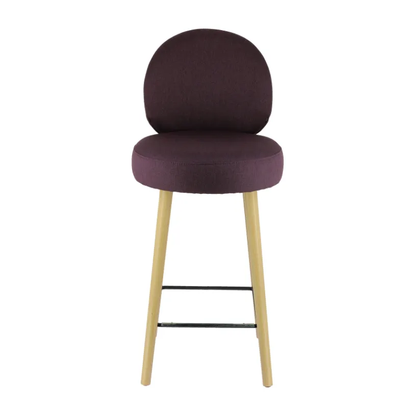Sessio Severus Tabouret snack cosy en tissu avec pieds en bois* Tabouret Snack (assise +/- 65 Cm)|Tabouret De Bar (assise +/- 80 Cm)